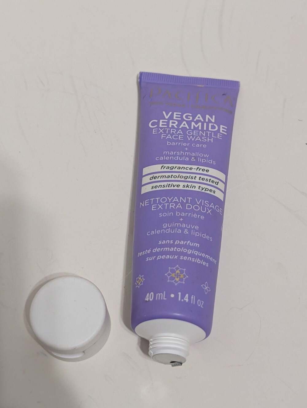 Pacifica Vegan Ceramide Face Wash, Extra Gentle, Fragrance-Free, 5 fl oz - .com,